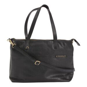 RIVIT Leather Smooth Tote With Studs